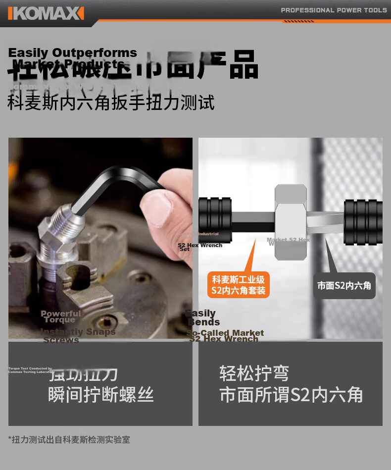 KOMAX Ball-End Hex Key Set, Hexagon Internal Hexagon Star-Shaped Hex Screwdriver Tool, Universal Wrench 13