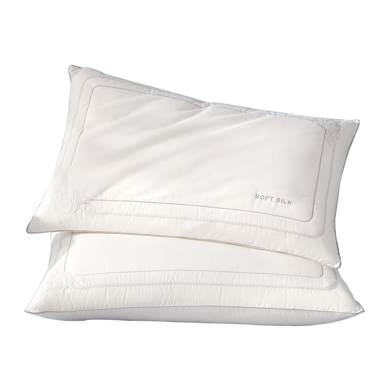 Mercury Home Textiles Silk Pillow Core Upgraded Class A Antibacterial Fabric Neck Support Pillow Core Household Single 74*48cm