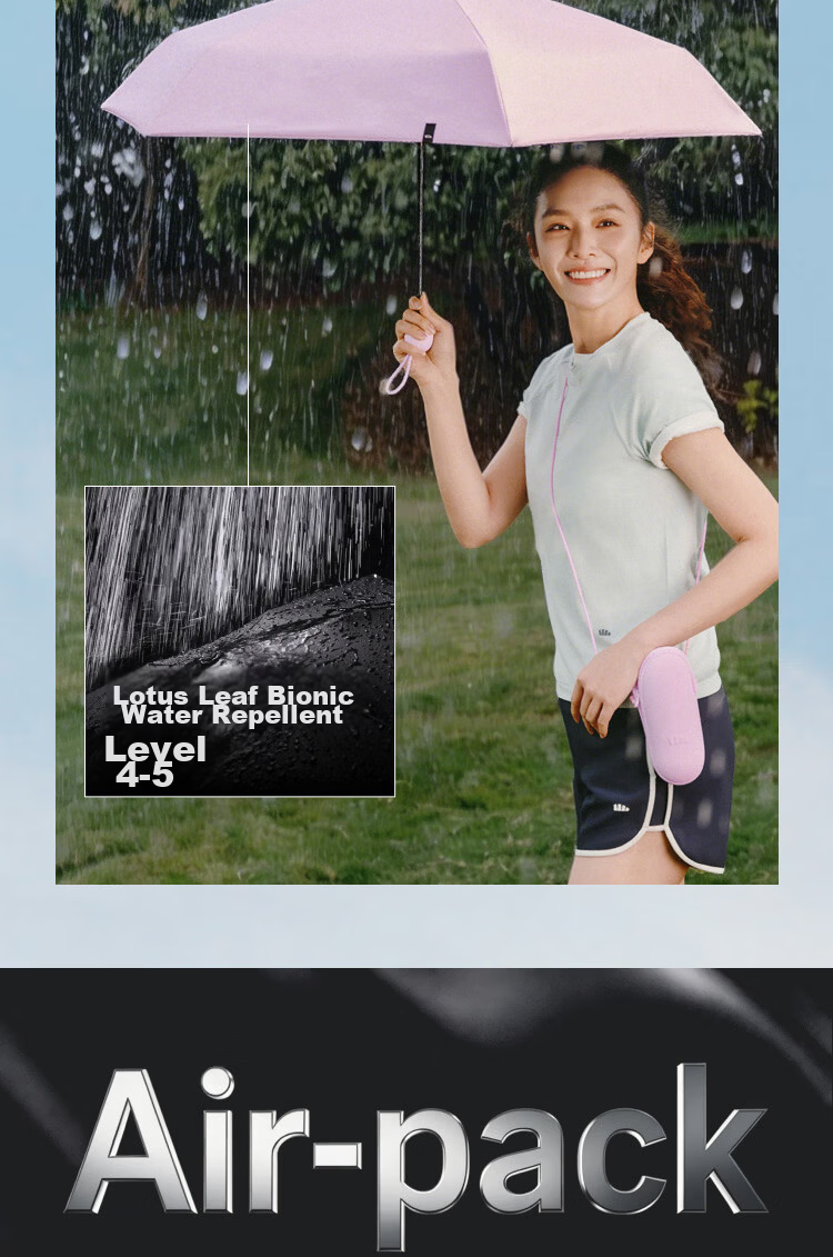 Beneunder UV Protection Sun Umbrella, Foldable Black Gel Capsule Umbrella for Rain And Shine, BM525 Almond Color 9