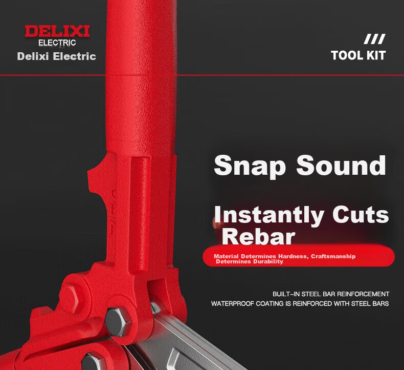 DELIXI ELECTRIC Industrial Grade Rebar Cutter Heavy-Duty Wire Cutter Iron Wire Pliers 8-Inch 9