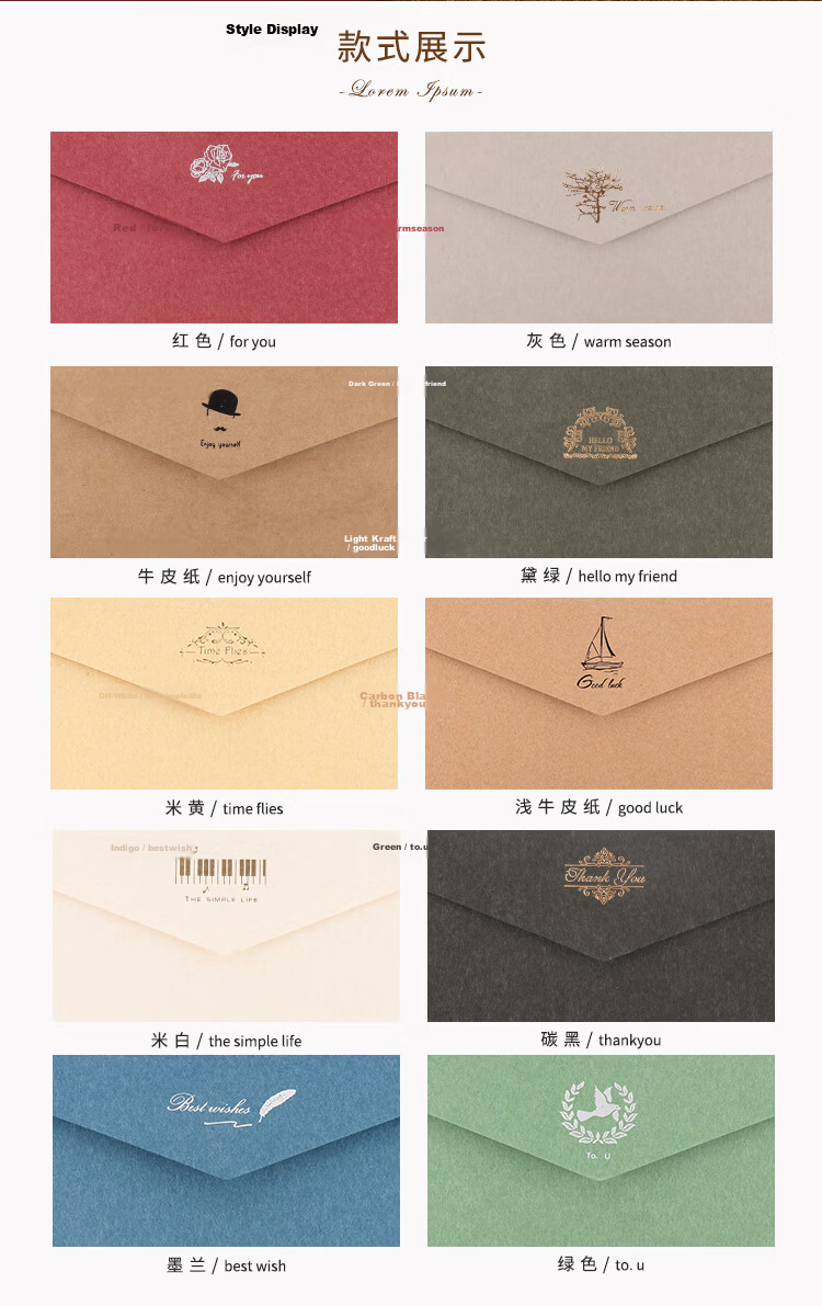 TaTanice Vintage Greeting Card Set: Birthday Gift Creative Cards, Classical Style Love Letter Cards, Message Cards, Vintage Stationery with 5 Envelopes + 10 Sheets of Paper + 13 Sealing Stickers 2