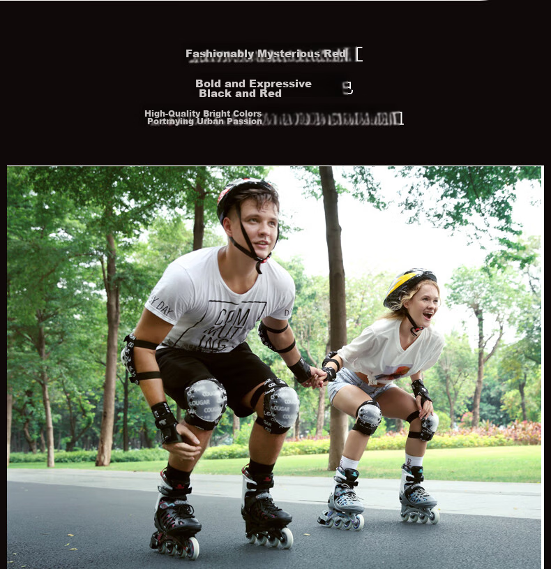 COUGAR Adult Adjustable Inline Skates Silver Purple Size M 7