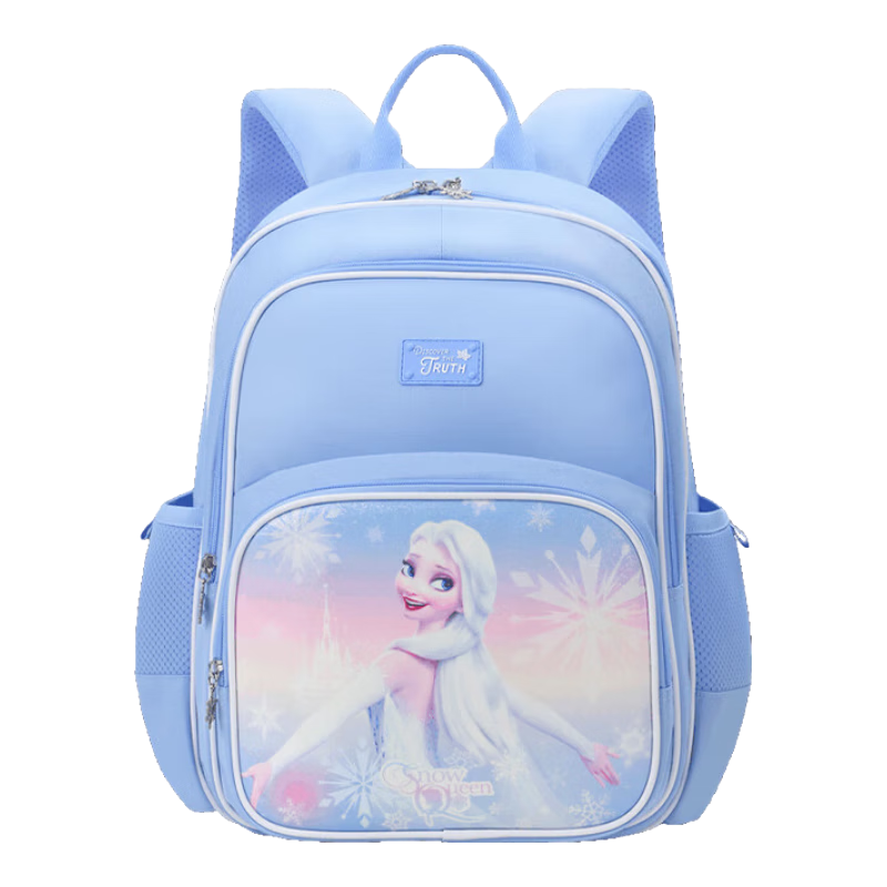 Disney Kids Backpack for Elementary Students Grades 1-3 Lightweight Breathable Large Capacity Antibacterial Water-Resistant Elsa Girls Bag