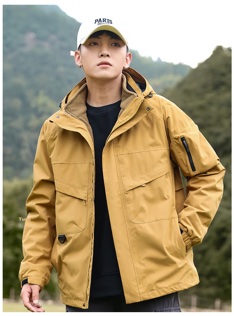 EASTERN CAMEL 3-in-1 Men's Spring Autumn Outdoor Sports Mountaineering Windproof Waterproof Jacket Coat 13