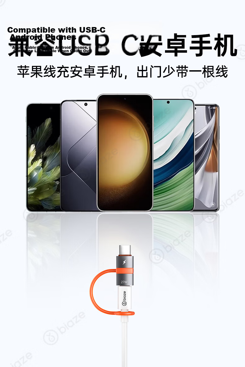 BIAZE Type-C Adapter/PD35W/20W Fast Charging Head, Lightning to Type-C Converter, Compatible with Apple 15/16 Charging Cable, P72 6