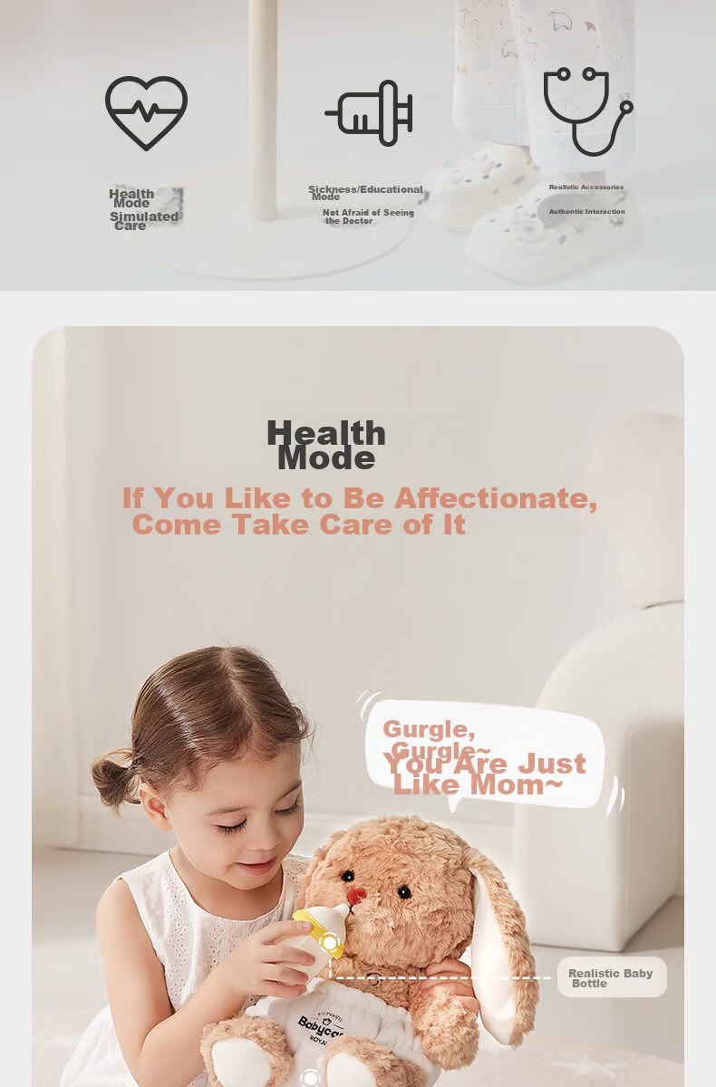 Babycare Pretend Play Children's Animal Plush Toy Educational Girl Birthday Gift Cute Doctor Plush Rabbit - Bingbing 3