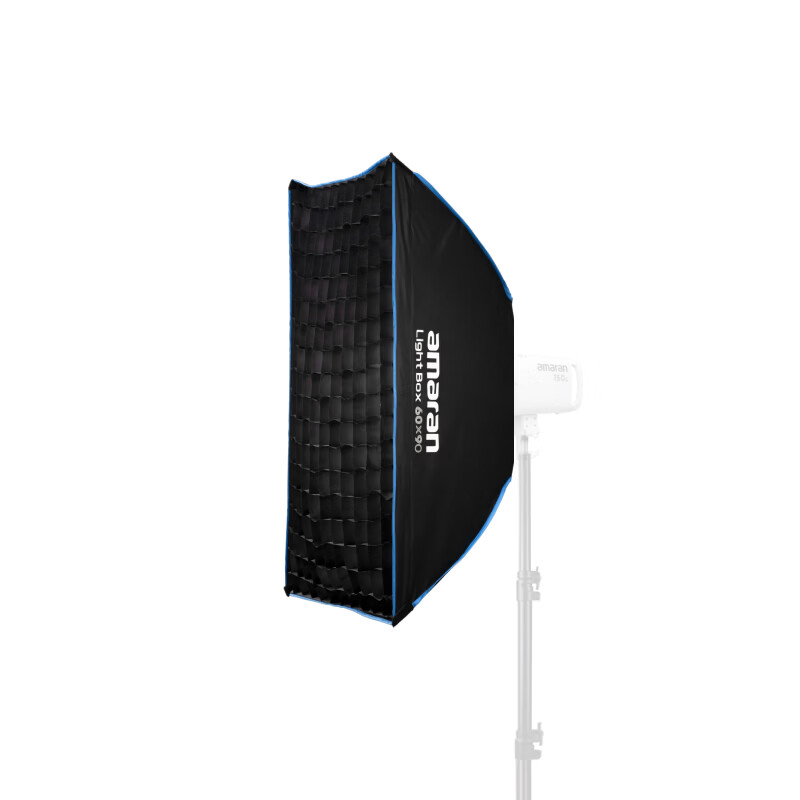 AMARAN Light Box, 60x90cm Portable Square Softbox, Quick-Install, for Live Streaming, Photography, Portrait Beauty Enhancement, Fill Light Accessory, Grid Soft Light