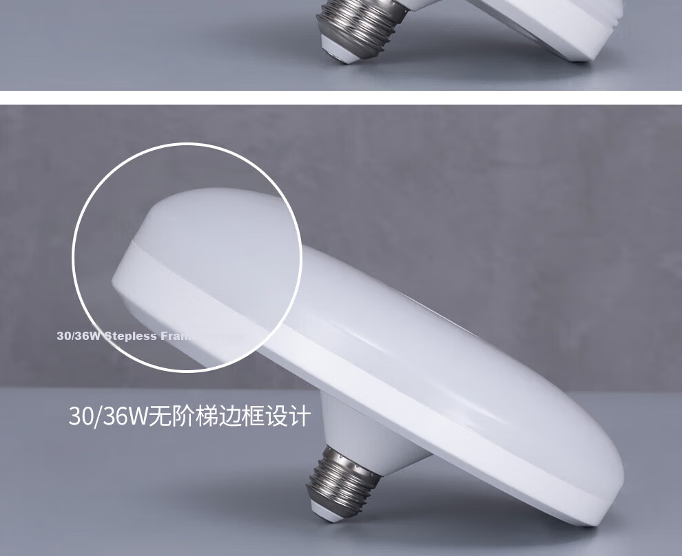 NVC LED Industrial UFO High Power Bulb Energy-saving E27 Screw Base Bulb 60W Bright White Light 25