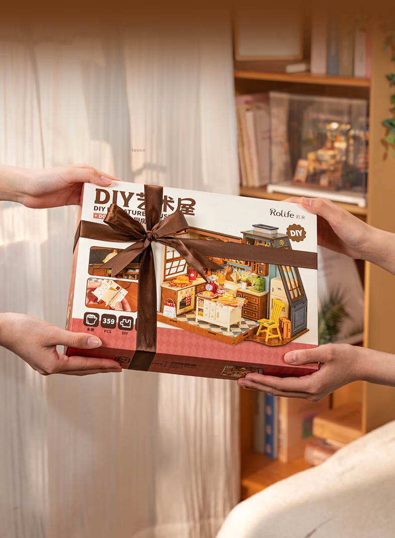 Rolife French Light Sweet Dessert Shop DIY Dollhouse Building Blocks Toy for Adults, Children's Mid-Autumn Festival Birthday Gift for Girls 24