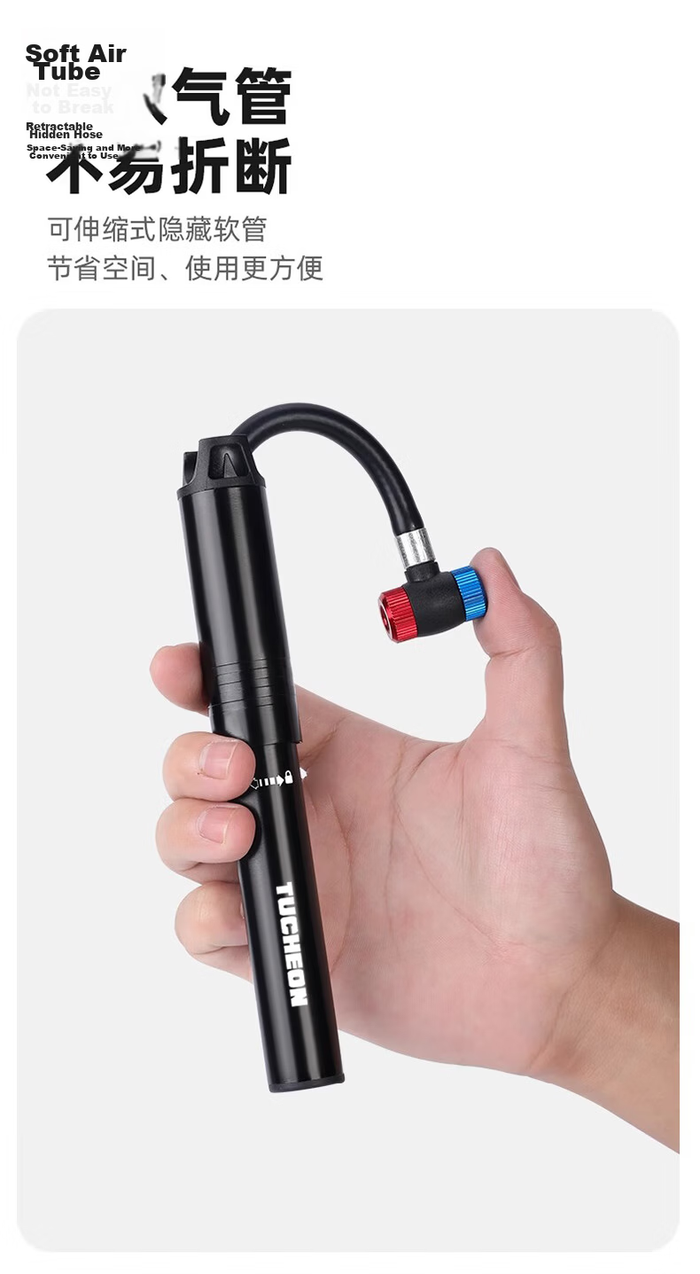 Ousen Portable Mini Bicycle Pump Road Mountain Bike Emergency Cycling Inflator Pump 22