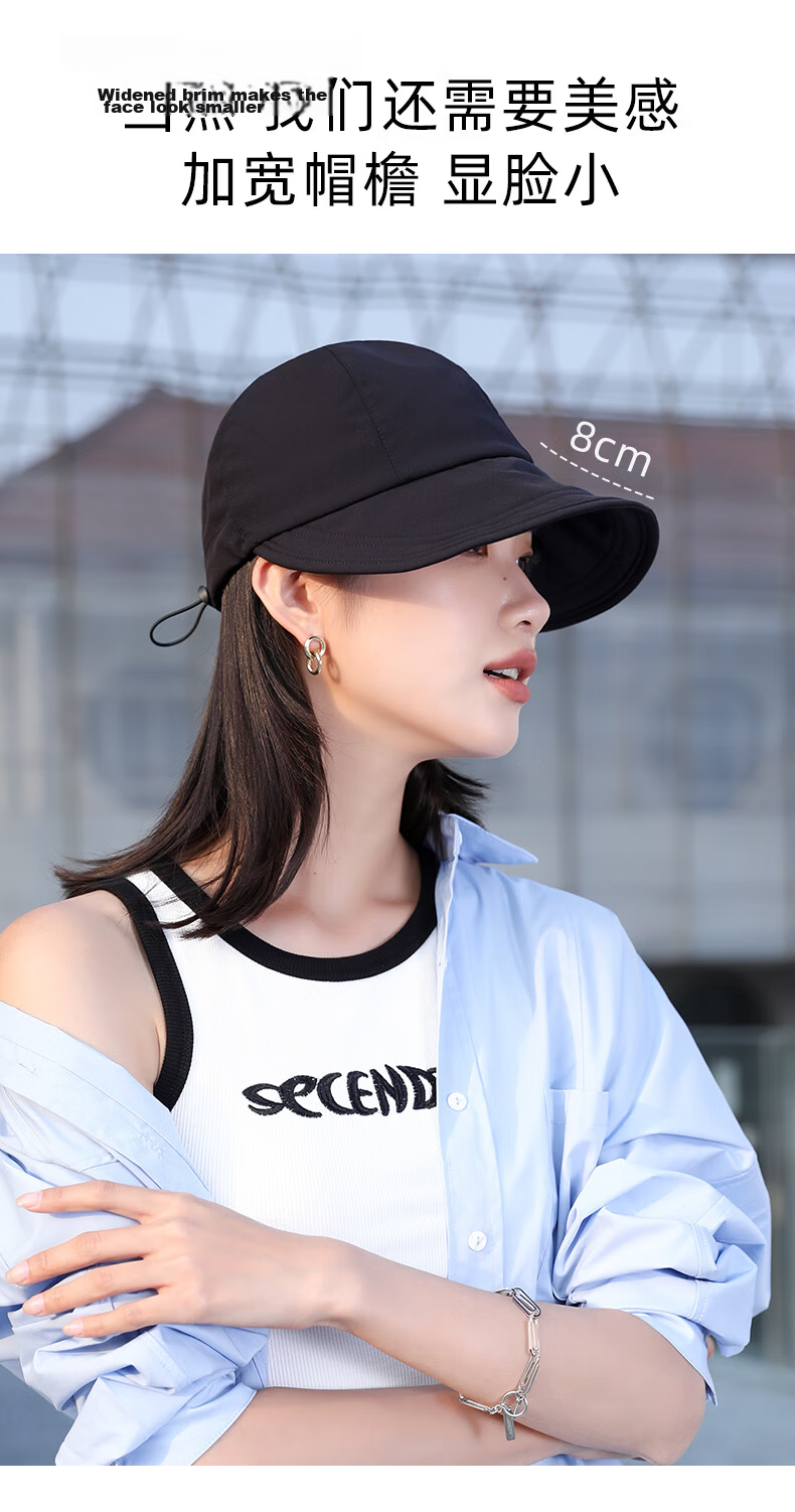 CACUSS Women's Sun Hat, Breathable Wide Brim Ice Silk UV Protection Outdoor Cycling Visor Cap 5