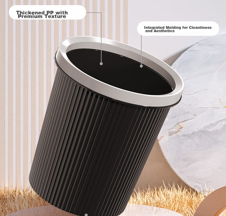 Bendi Metal Mesh Trash Can, 9L, Set of Three, Lidless, Large Size, Office Garbage Bin, Living Room Wire Mesh Wastebasket 5