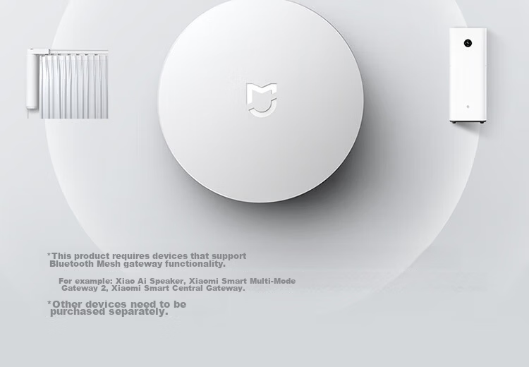 MI Wireless Bluetooth Smart Switch Button Wireless Switch Compatible with Gateway Adhesive and Portable 15
