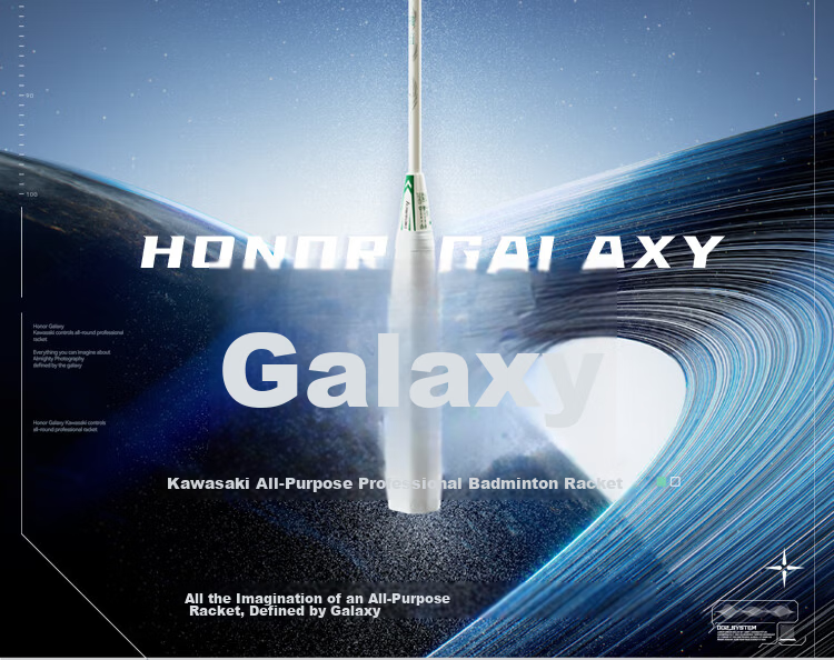Kawasaki Badminton Racket, Full Carbon Single Racket, Ultra-Light Professional Durable Model, Glory Starry Sky Jingtianlan (Pre-Strung) 2