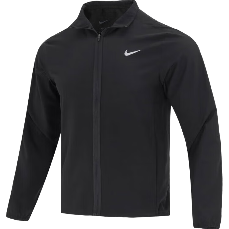 NIKE Men's Spring Summer Stand Collar Jacket Quick-Dry Fitness Training Sports Casual FB7500-010 Black XL