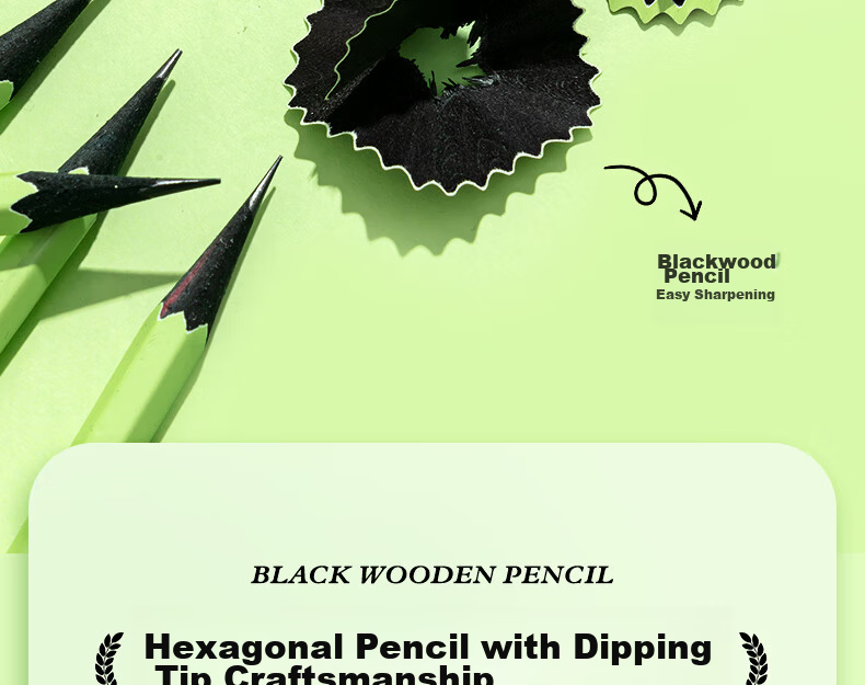 M&G Stationery HB Pencil Black Wood Small Green Hexagonal High-End Pencil for Primary Students Marking Pencil Exam Special Back-to-School Handwriting Drawing 10pcs/Box AWP32019 12