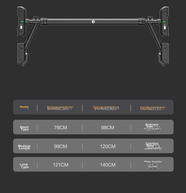 JD Original Double-Sided Non-Slip Pull-Up Bar, Home Fitness Equipment for Indoor Exercise And Children, 78-98cm 13