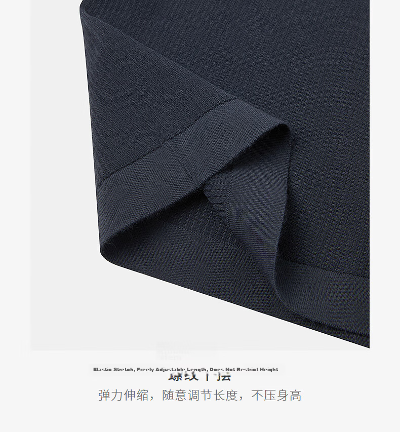 Goldlion Wool Blend Autumn Winter Long Sleeve Knit Sweater Men Solid Color Fashion Textured Pullover Blue Gray XL 38