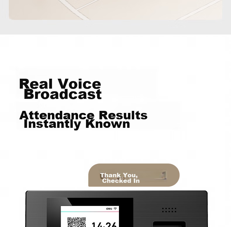 Deli Attendance Machine Fingerprint Recognition Smart Cloud WiFi Network Remote Online Management Real-Time Attendance Monitoring Multi-Location Store Management Attendance Machine 3960CSE 11