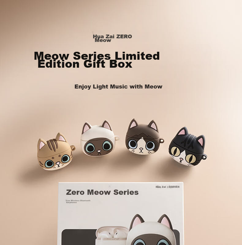 EDIFIER Zero Miaomiao Series Limited Edition Gift Box, True Wireless Bluetooth Earphones, Semi In-Ear Headphones, Holiday Birthday Gift Box, Siroma Miaomiao, Graduation Gift 1