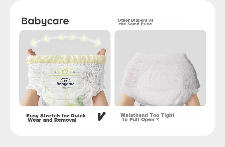 Babycare Easy-To Pull-Up Diapers XXXL Size 28 Pieces (17kg+), Shorts-Style Baby Diapers, Soft Breathable Easy-To 9