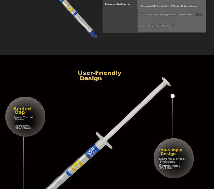 PCCOOLER A1 CPU Thermal Grease (Thermal Paste for CPU/GPU Cooling, Desktop and Laptop Silicone, with Spatula) 3