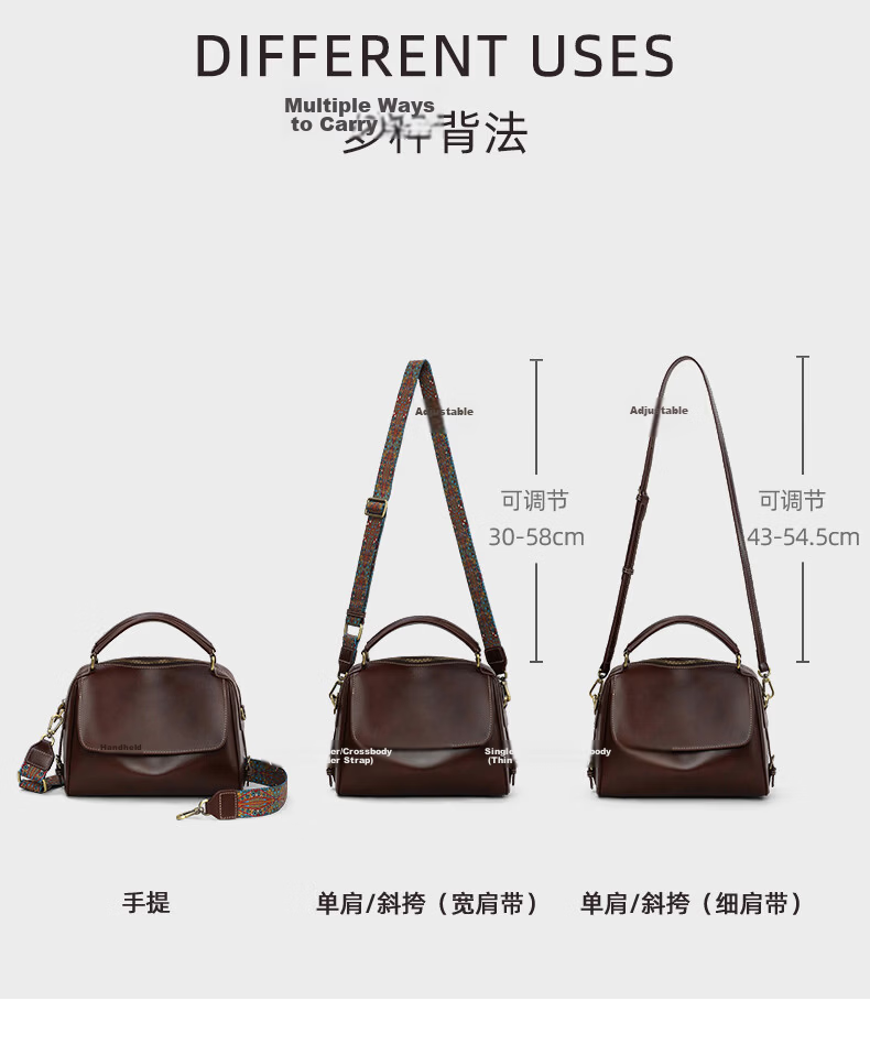 YUYULA Leather Handbag, Women's Crossbody Tote Bag, Large Capacity Brand Shoulder Bag, Practical Birthday And Mother's Day Gift for Mom 24