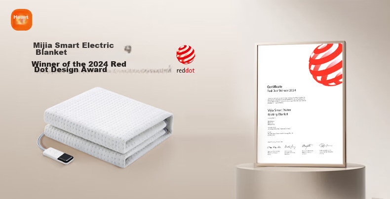 Mijia Xiaomi High-Temperature Power-Off Double Control Smart Electric Blanket for Two, Mite Removal, Timer, Mobile Phone Reservation, 1.5*1.8m 1