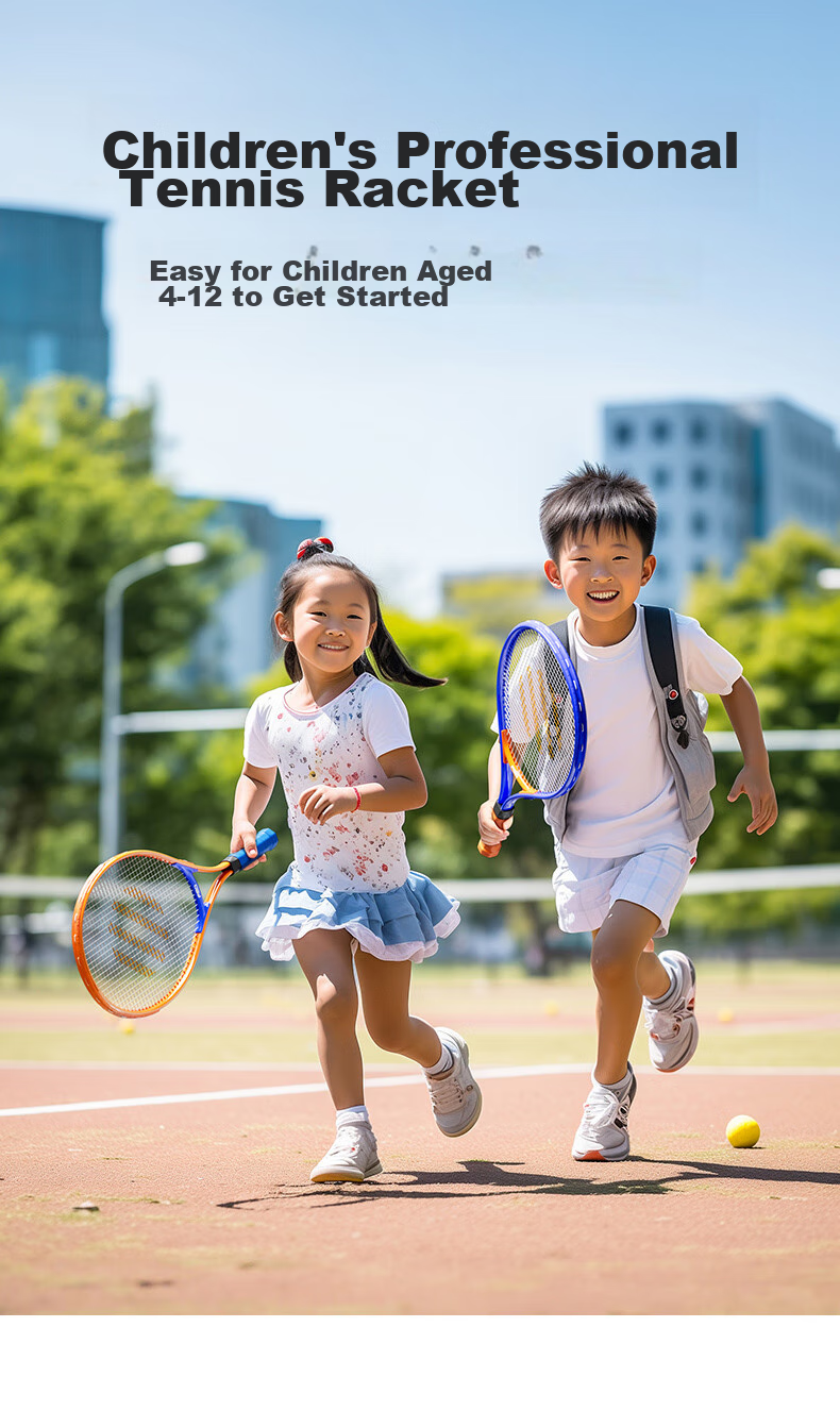 FEIERDUN FED Tennis Rebound Trainer Racket for Beginners with Strings, Suitable for Adults And Children, Parent-Child Package 1