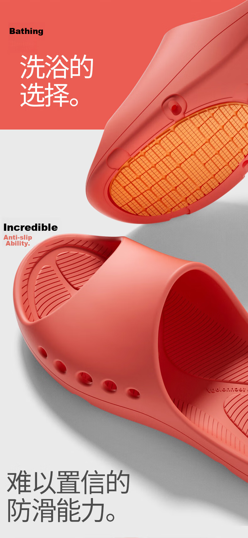 KENROLL Unisex Professional Non-Slip Lightweight Breathable Home Bathroom Shower Slippers Sakura Pink 39-40 (250mm) 3