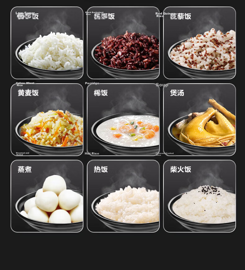 Midea Petal IH Rice Cooker Dual Heat Source Electromagnetic 3D Heating 4L Household Rice Cooker Red Flame Charcoal Fire Smart Double-Layer Low-Sugar Titanium Pot 7