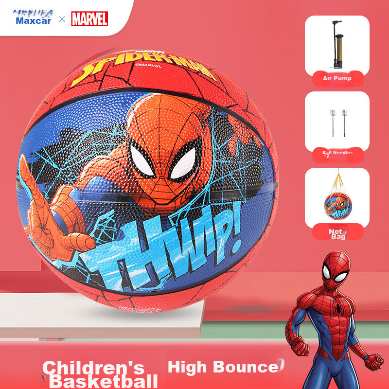 Disney Spiderman Kids Size 5 Outdoor Durable Rubber Basketball Toy Gift for Boys VAA21222
