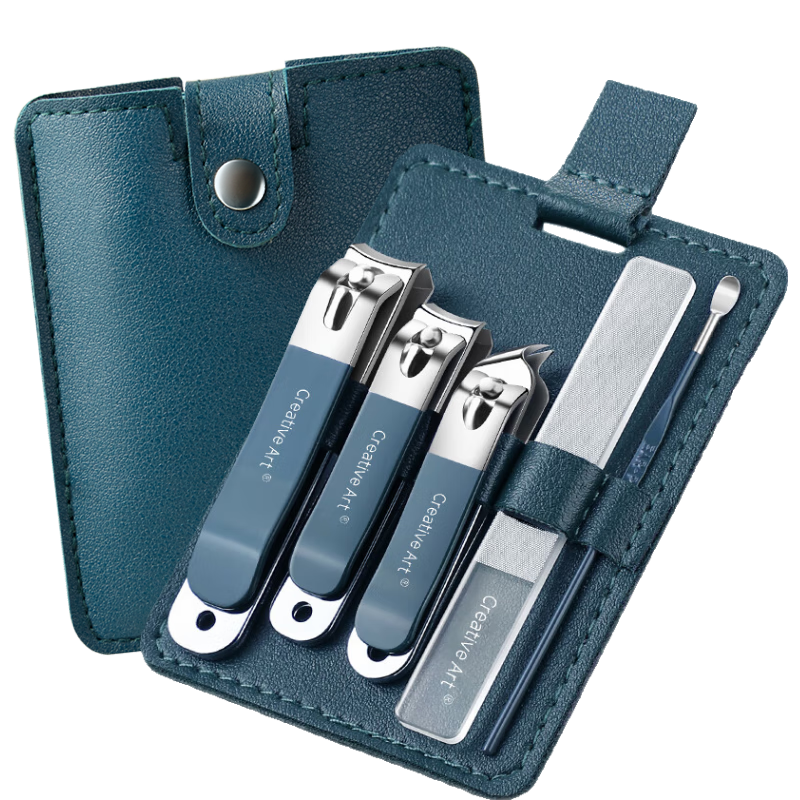 Creative Art Nail Clipper Set Complete Ingrown Toenail Clippers Ear Pick Nail File 5-Piece Kit