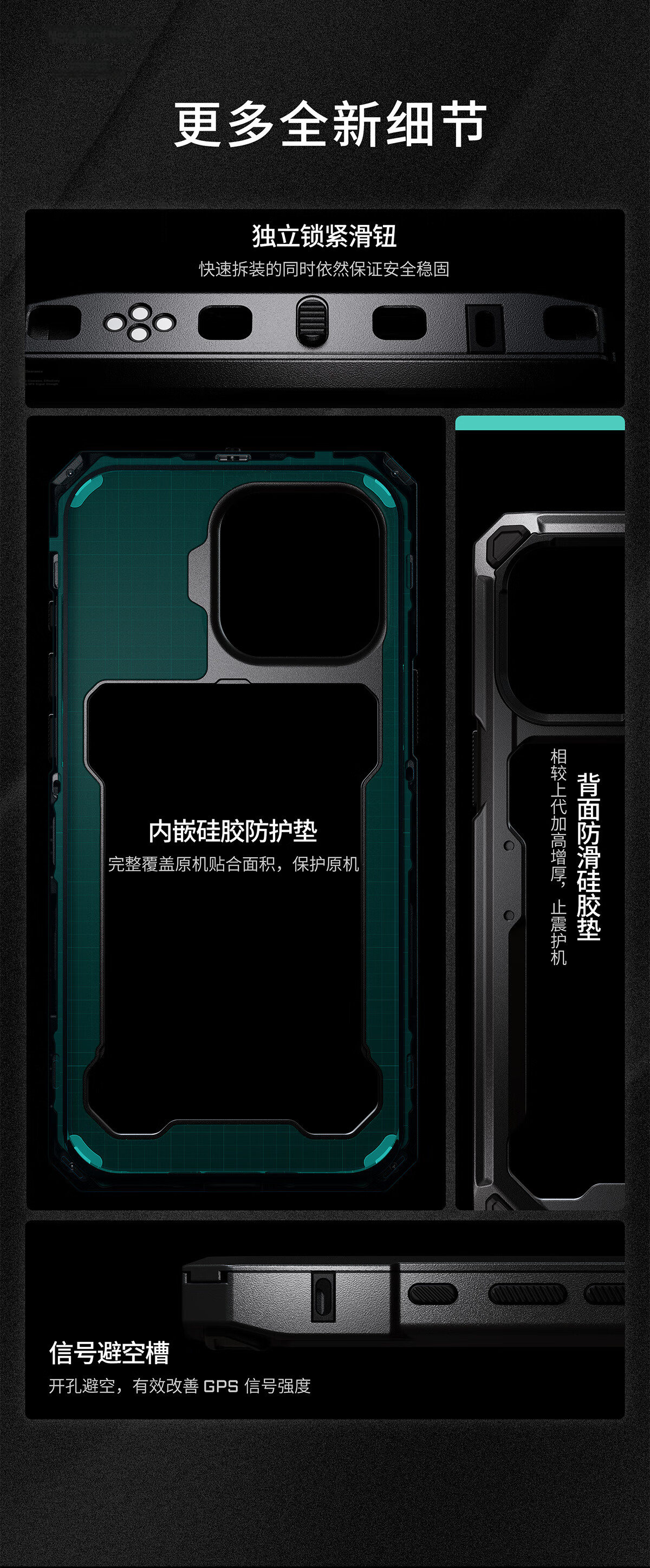 TILTA Iron Head Protective Case with Backplate for iPhone 16 Pro Max Rabbit Cage Anti-Drop Shell KHRONOS Meteor Series Deep Space Gray 18