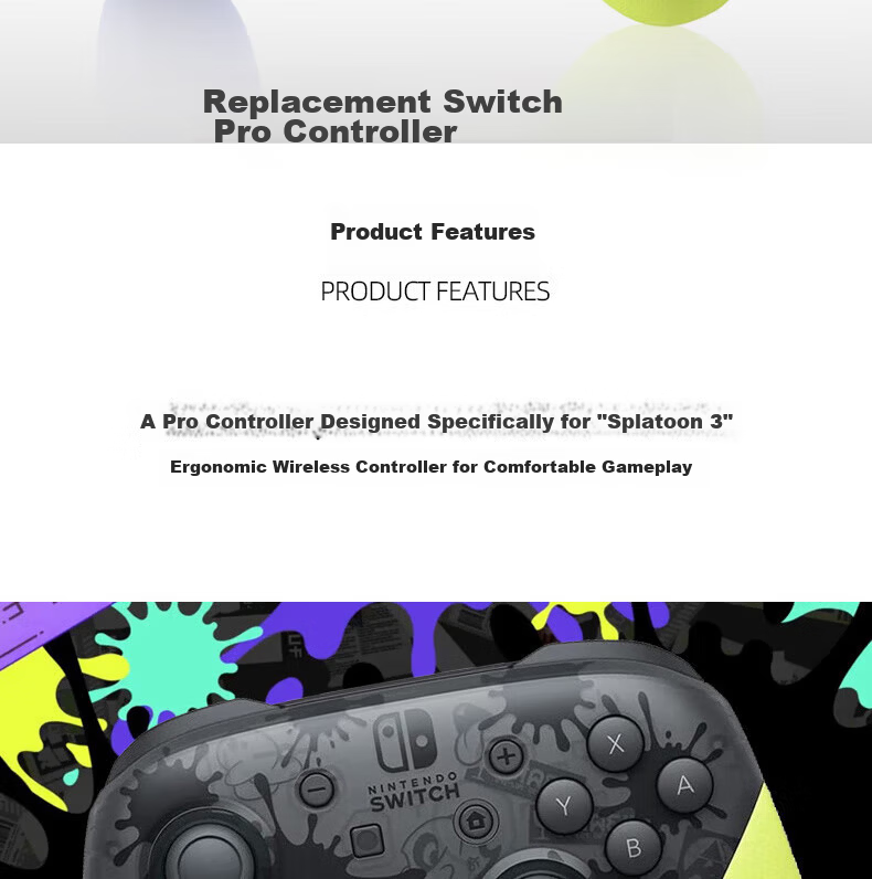 Nintendo Switch Pro Controller First Generation OLED Long-Lasting Gamepad Hong Kong Version, Guandao Limited Edition Controller, Switch Accessories, Bluetooth 2