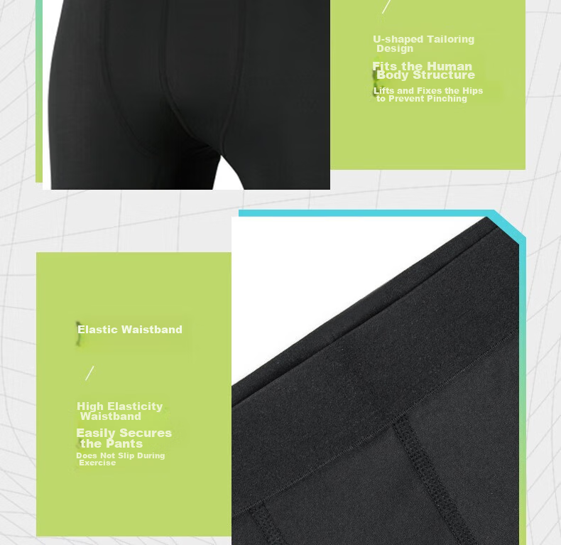 Li-Ning Men's Basketball Compression Shorts, Seven-Point Sports Running Compression Pants, High-Elasticity Quick-Dry Fitness Training Base Layer Shorts, Size M 22