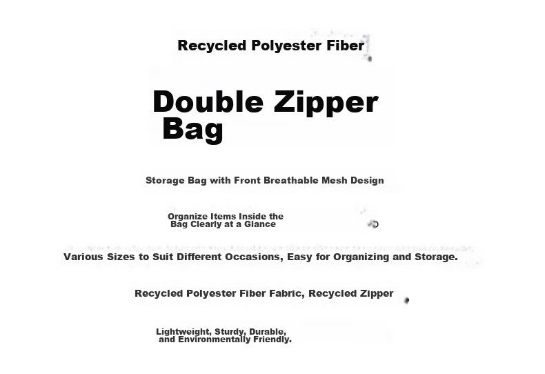 MUJI Recycled Polyester Fiber Double Zipper Bag Travel Bag Orange M 2