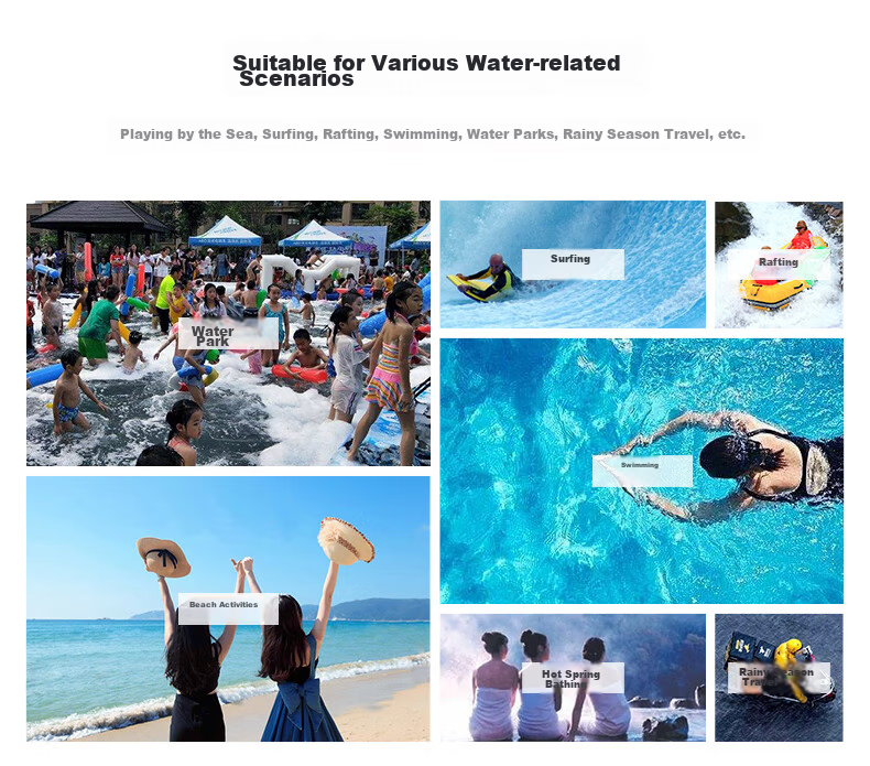 WELLHOUSE Waterproof Phone Pouch Standard Edition Black for Diving Swimming Touchscreen Water Photography Hot Springs Fishing 13