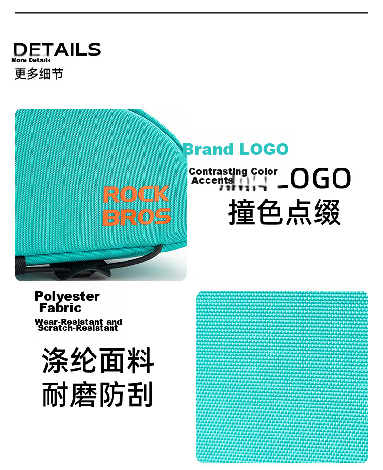 ROCKBROS Bicycle Bag Road Bike Front Frame Bag Top Tube Bag Saddle Bag Mountain Travel Cycling Gear Blue Orange 9