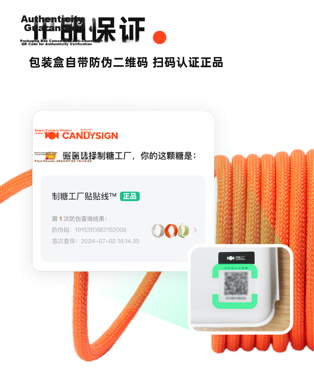 CANDYSIGN Sugar Factory Thunderbolt 4 USB4 Full-Function 240W Fast Charging Type-C Cable for Apple iPhone 17/16 Slim 8K Video Casting Fast Charging Thunderbolt Cable 23