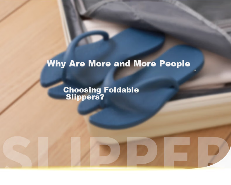 Etravel Foldable Travel Slippers Lightweight Non-Slip Portable Flip Flops Beach Bathroom Sandals for Men and Women Navy XL 3