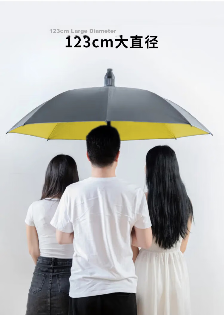 BAHAINIAO Double-Layer Umbrella, Long Handle, Enlarged Size, Extra Large, Sturdy, Reinforced, Thickened, Storm-Resistant, Double-Person, 150cm Extra-Large Umbrella 4