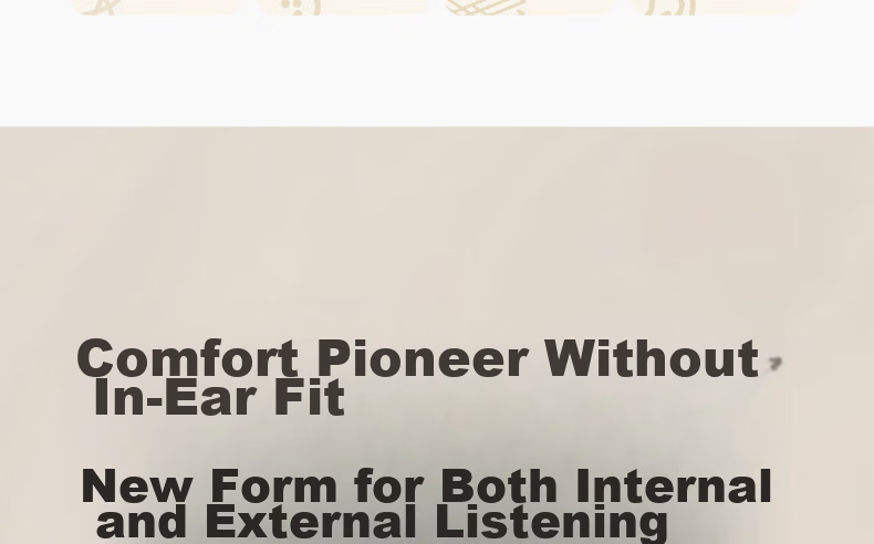 IKF AirClip Bluetooth Earclip Wireless Open Air Conduction Non-In-Ear HiFi Stereo Headphones Fitness Sports Long Battery Life Classic White 21