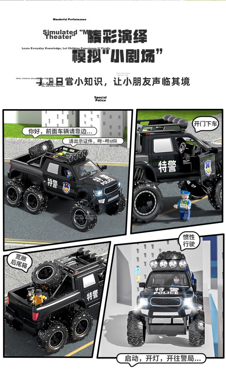 Mabaozibao Alloy Fire Truck Toy for Children Aged 1-3 Boys with Water Spray Function, Realistic Large-Scale Model Car 8