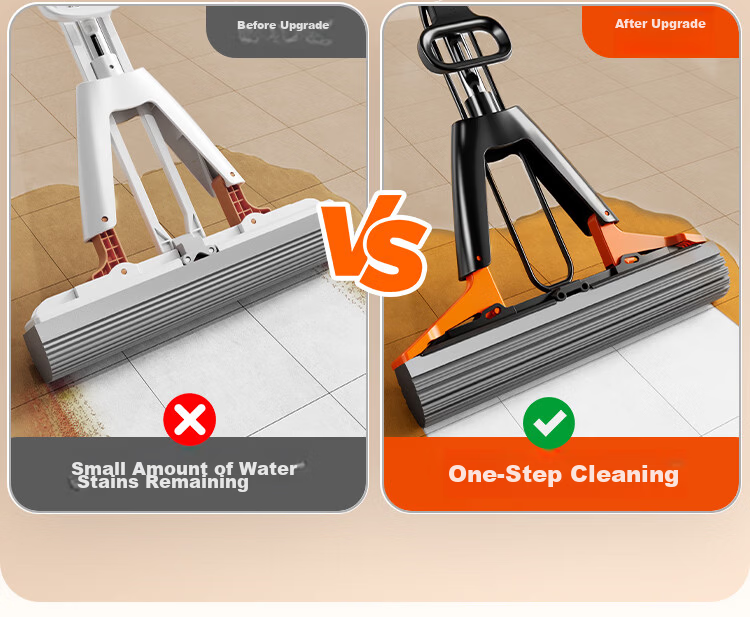 Jiabangshou Sponge Mop, 28cm, 1 Head, Household Use, No-Hand Cleaning, 2026 Absorbent Floor Mop, Cleaning Tool 11