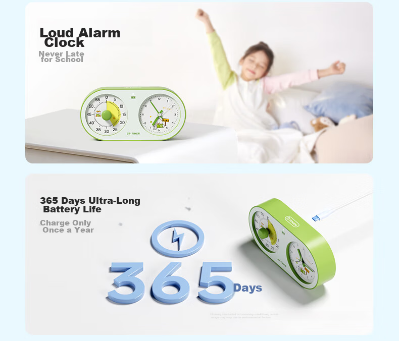 QITE Timer, Learn Self-Discipline, 2026 New Model for Primary School Students, Time Management Device, Electronic Alarm Clock, Countdown Reminder, Wake-Up Aid, Birthday Gift for Boys 5