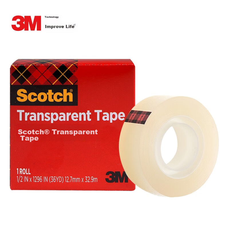 3M Scotch Tape 600 Premium Transparent Tape Office Supplies 19mm×32.9m 600-CQ33