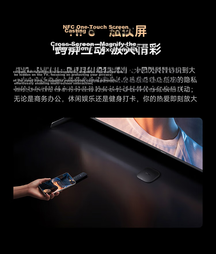 MI Piaopiao 4K High-Definition Screen Mirroring Device, True 4K Ultra-High Definition, High-Speed 5G Bandwidth, Multi-Device Connection, Enterprise Screen Mirroring Device 10