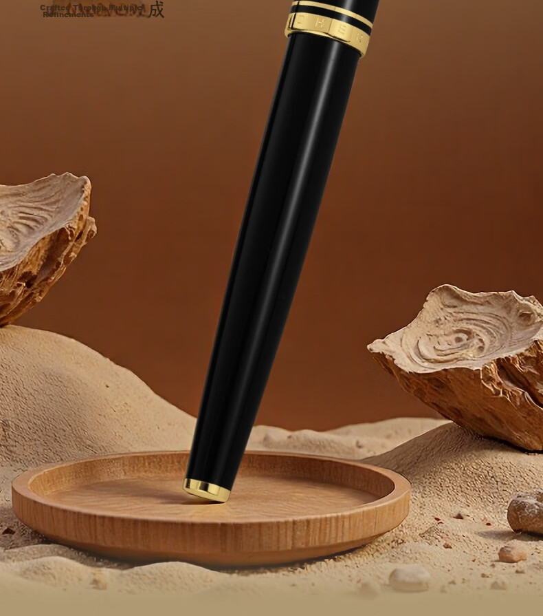 HERO 981 Black Gold Clip Business Office Iridium Nib Fountain Pen Signature Pen Gift Box Ink Set Teacher's Day Gift 8