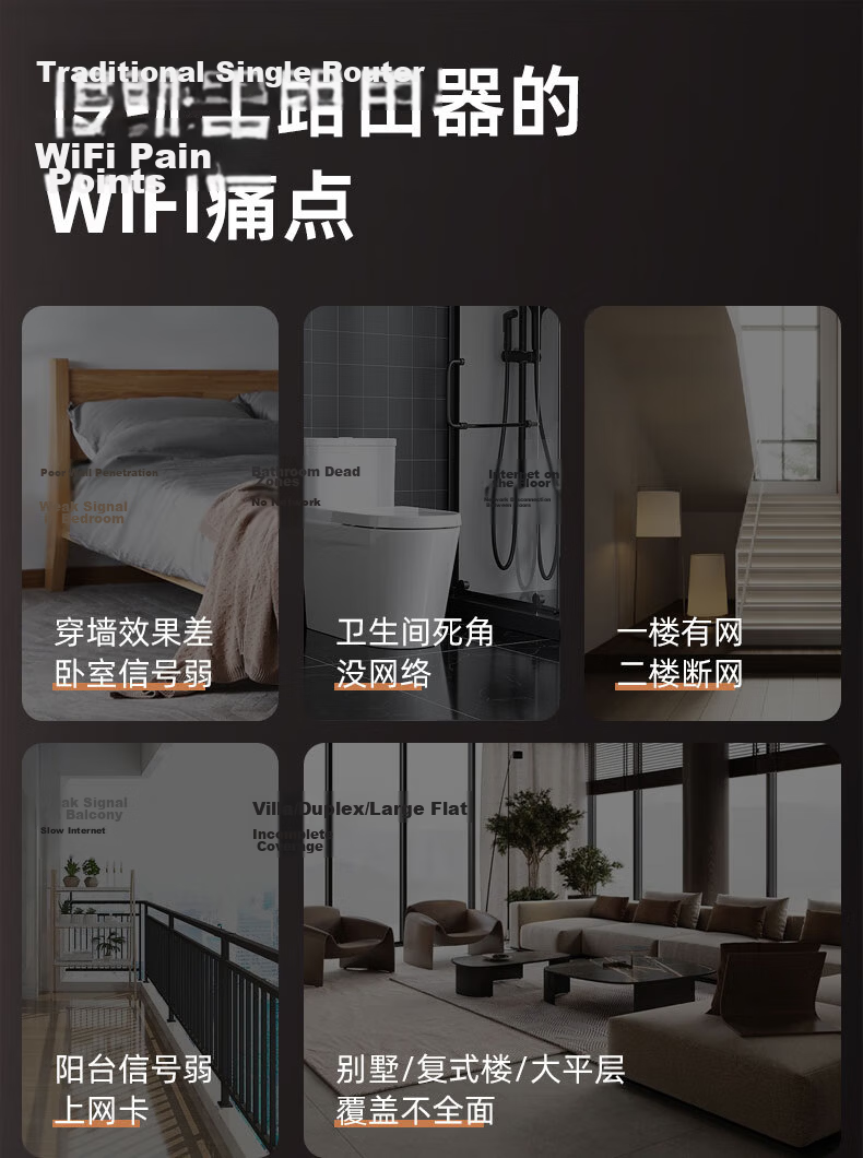 Tenda Router Full House Coverage WiFi 7 Set Parent-Child Router [Jisu BE3600] Mesh Distributed Networking Wireless Gigabit Wall-Penetrating King [Single Pack] 4